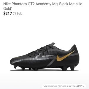 Nike JR Phantom GT2 Academy FG/MG Kid's Soccer Cleats Black DC0812-007 Size 4.5Y